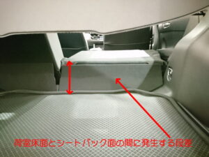 代替：トヨタ 新型SUV カローラクロス インテリア シートアレンジ 車中泊 荷室の段差
